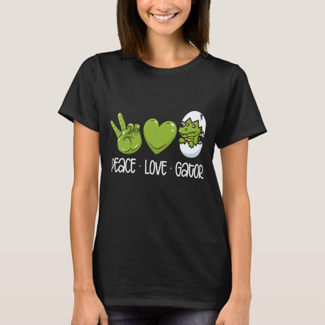 Camiseta Alinhador de Impressão de Fundo dos Gators do Peac (Frente)