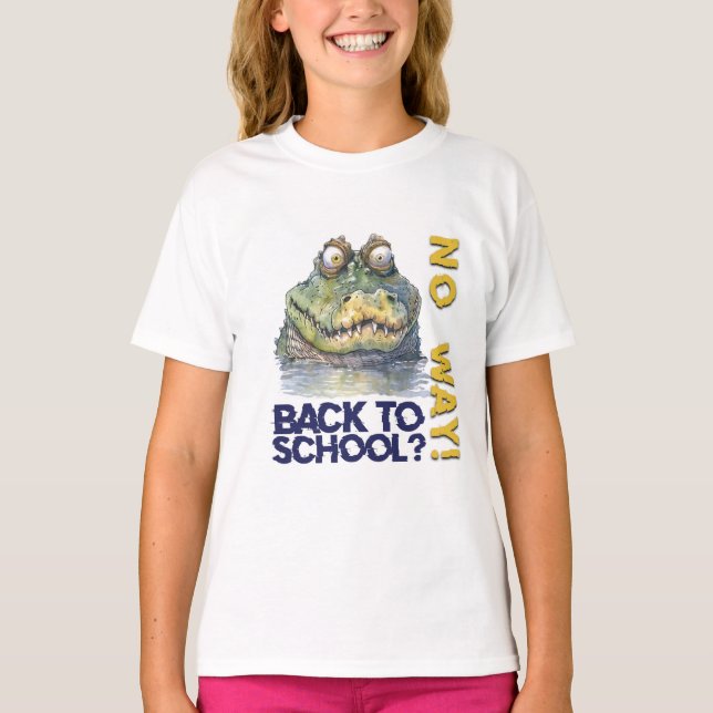 Camiseta Alinhador Engraçado de Cima à Escola (Frente)