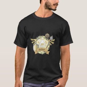 Camiseta Alinhamento de Classe de Clérigo Dados de Papel de
