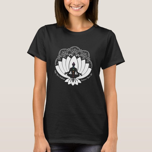 Camiseta Alinhe seus chakras para equilibrar sua vida (Frente)