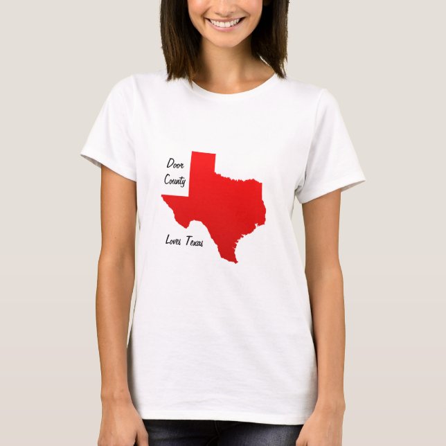 Camiseta Alivio da inundação de Texas de Door County (Frente)