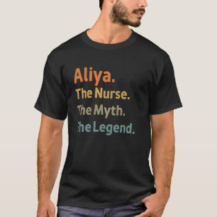 Camiseta Aliya A Enfermeira O Mito A Lenda Engraçada Vintag