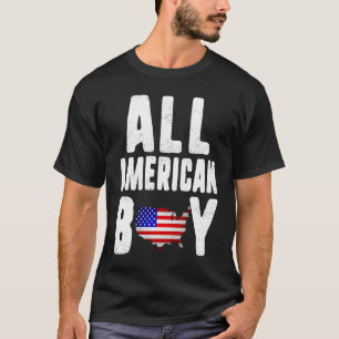 Camiseta All American Boy 4 de julho Independência EUA Flag