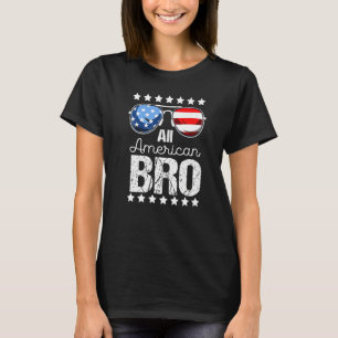 Camiseta All American Bro 4th de julho Men Boy Sunglass Pa