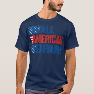 Camiseta All American Bruh Boys Vintage American Pessoas 4t