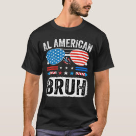 Camiseta All American Bruh Funny Patriotic Meme Shirt USA
