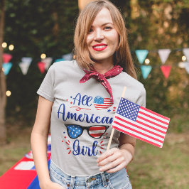 Camiseta All American Girl, Fun Gift 4th July