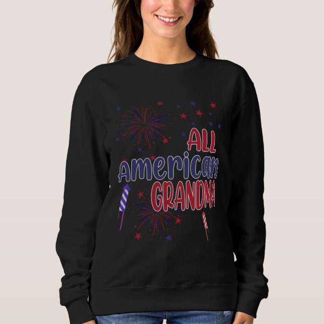 Camiseta All American Grandma Proud USA Independence Day 4t (Frente)