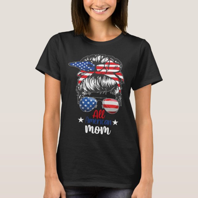 Camiseta All American Mom 4th of July Party (Frente)