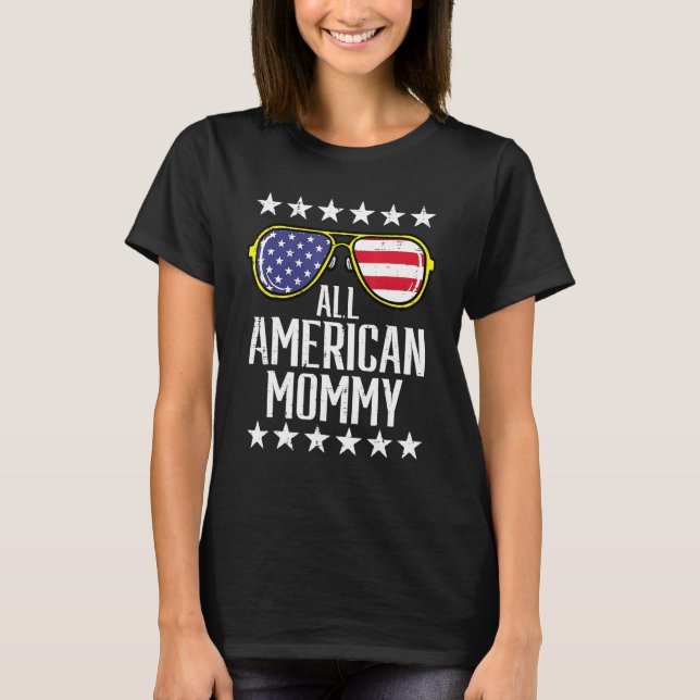 Camiseta All American Mommy 4th Of July Memorial Day Matchi (Frente)