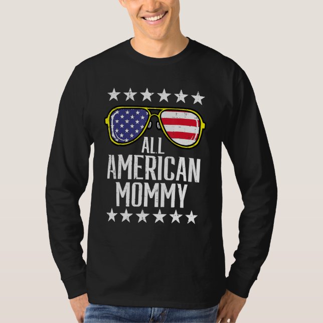 Camiseta All American Mommy 4th Of July Memorial Day Matchi (Frente)