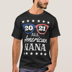 Camiseta All American Nana 4th Of July Grandma Sunglasses 2