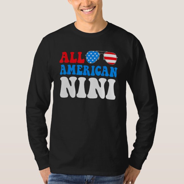 Camiseta All American Nini American Flag 4th of July Patrio (Frente)