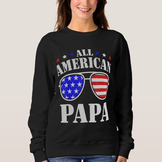 Camiseta All American Papa 4th of July 2023 All American Br (Frente)