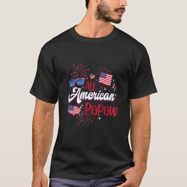 Camiseta All American Papaw Women American Flag 4th of July (Frente)