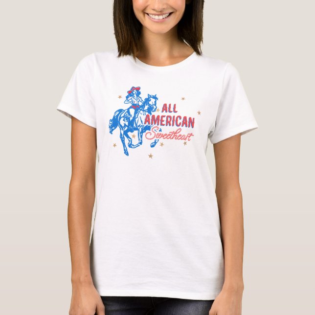 Camiseta All American Swetheart Cowgirl (Frente)