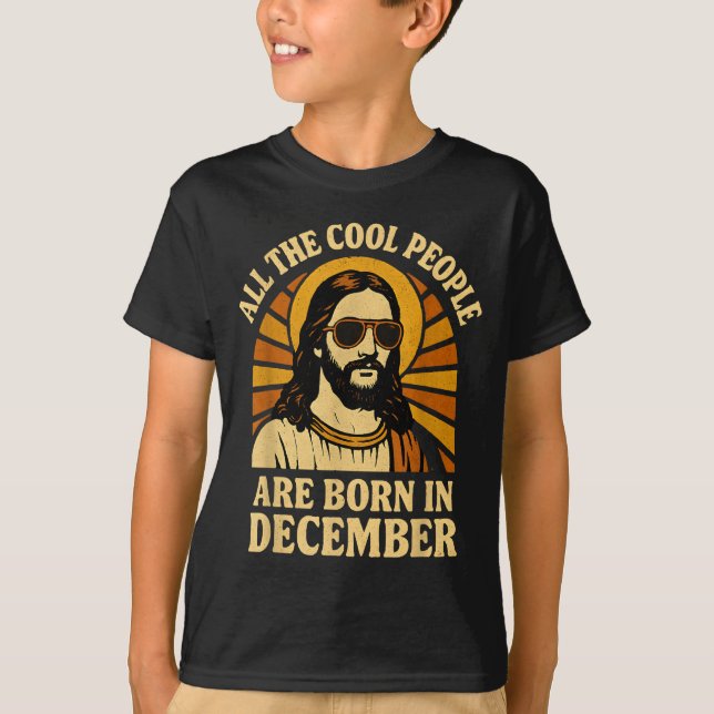 Camiseta All Cool People Are Born In December Birthday  (Frente)