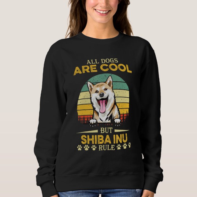 Camiseta All Dogs Are Cool But Shiba Inu Rule Father s Day (Frente)