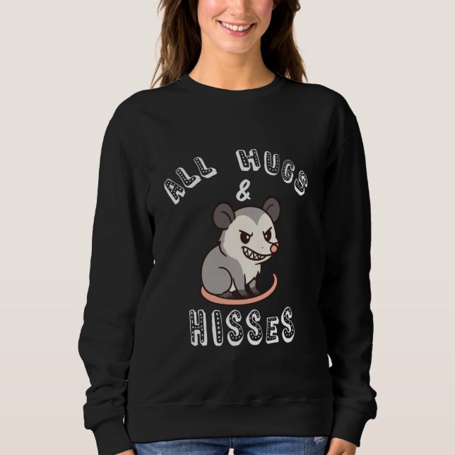 Camiseta All Hugs & Hisses Funny Opossum Possum Gift Cute K (Frente)