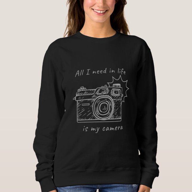 Camiseta All I Need In Life Is My Camera Photography Design (Frente)