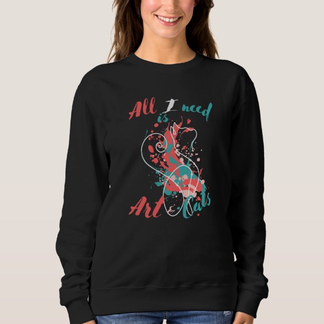 Camiseta All I need is and Cats Cool Line  1 (Frente)