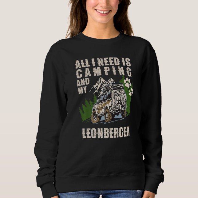 Camiseta All I Need Is Camping And My LEONBERGER  Camper Do (Frente)