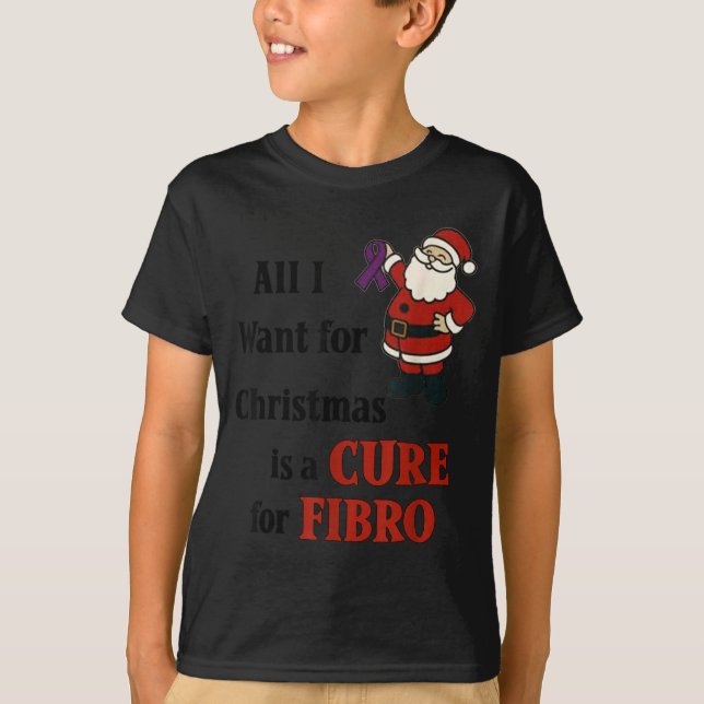 Camiseta All I Want For Christmas Is A For Fibro  (Frente)