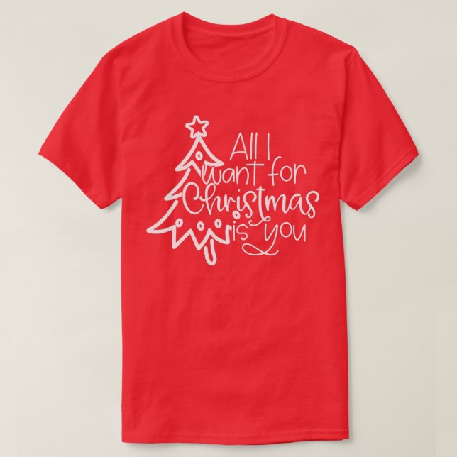 Camiseta All I Want For Christmas Is You Family Christmas X (Frente do Design)