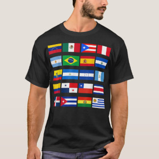 Camiseta All Latin American Flags Latino Hispanic Heritage