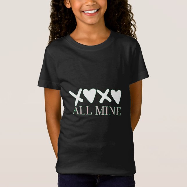 Camiseta ALL MINE XOXO Valentine Shirt - Minimal Love Desig (Frente)