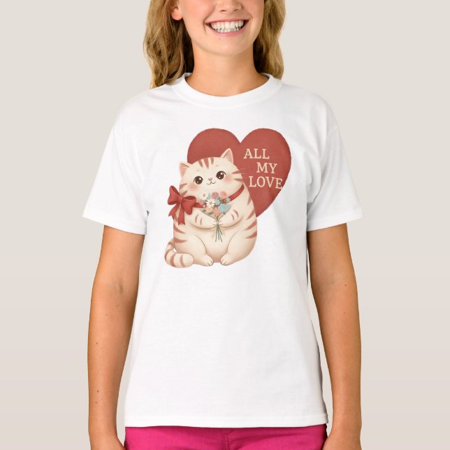 Camiseta All My Love Tabby Cat (Frente)