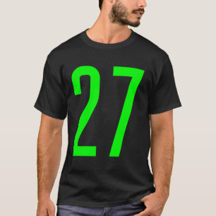 Camiseta All Sports Fan Favorite Green Number 27 Jersey