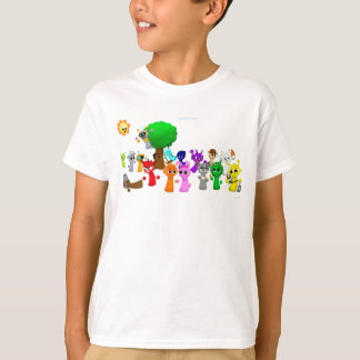 Camiseta All Sprunki in 3D Simon Oren Funbot Pinki Wenda