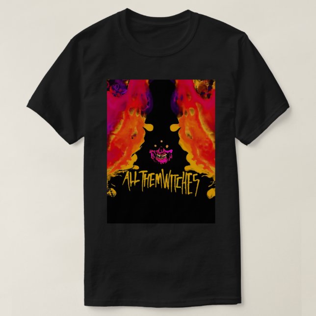 Camiseta All them witches ATW colourful skull  (2) (Frente do Design)