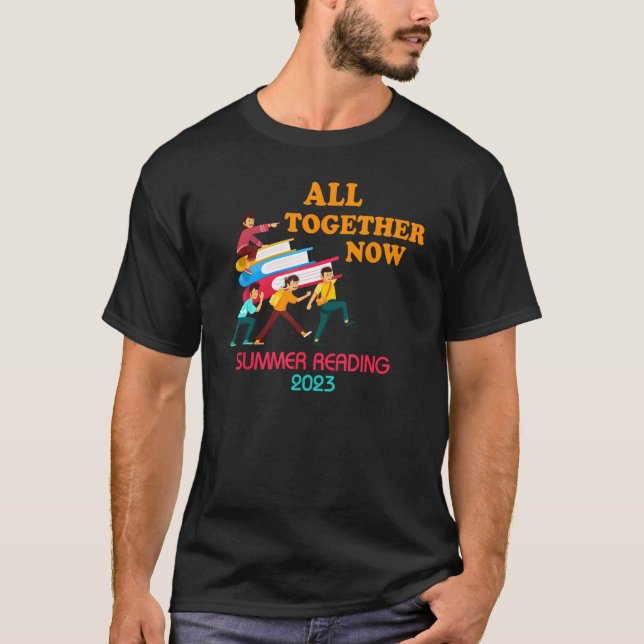 Camiseta All Together Now Summer Reading 2023 Library Books (Frente)