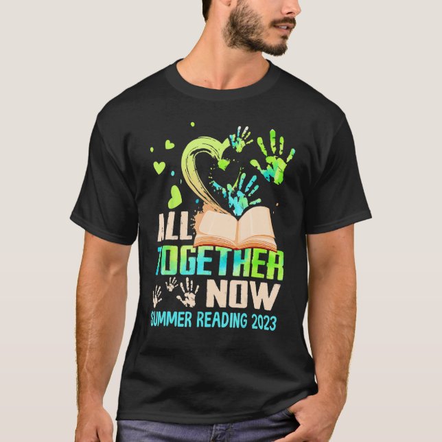 Camiseta All Together Now Summer Reading 2023 Library Books (Frente)