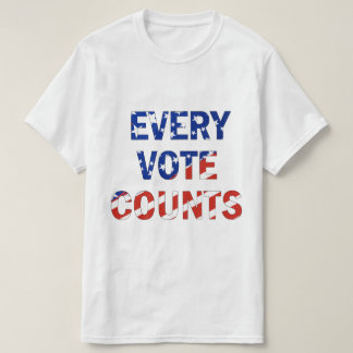 Camiseta "All Vote Counts" Presidente dos EUA Eleição