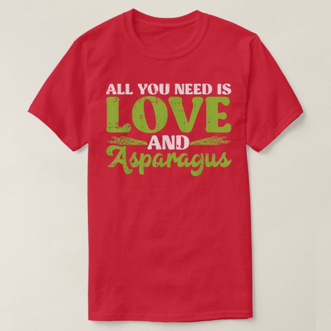 Camiseta All You Need Is Love And Asparagus  (Frente do Design)