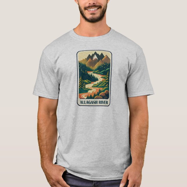 Camiseta Allagash River Maine Colors (Frente)
