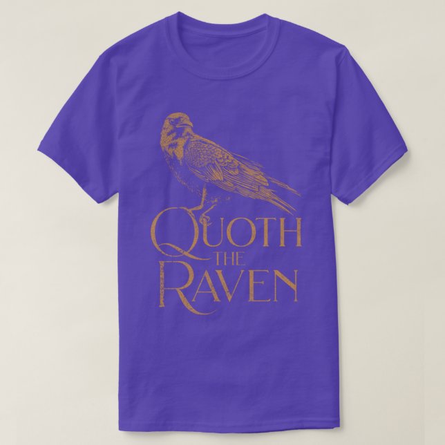 Camiseta Allan Poe O Raven TShirt Allan Poe Quoth (Frente do Design)