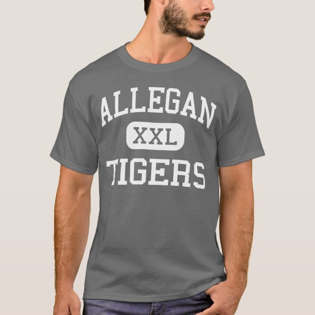 Camiseta Allegan - tigres - segundo grau - Allegan Michigan (Frente)