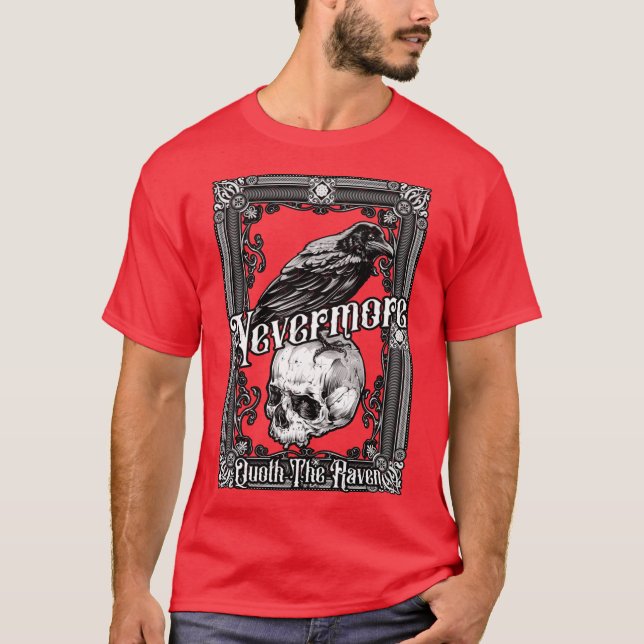 Camiseta Allen Poe O Corvo Nunca Mais (Frente)