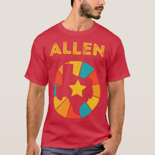 Camiseta Allen Texas Vintage angustiou Souvenir 1