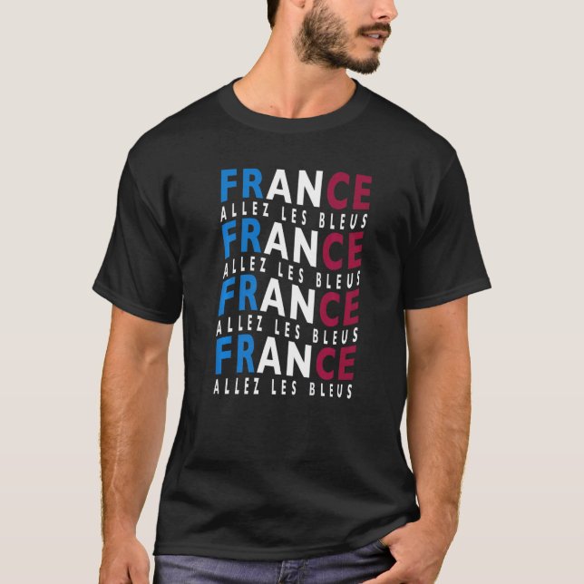 Camiseta Allez Les Bleus France Bandeira Futebol Boys F (Frente)