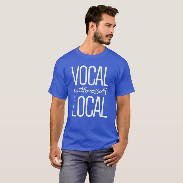 Camiseta #AllForOssoff local & vocal -- BRANCO (Frente Completa)