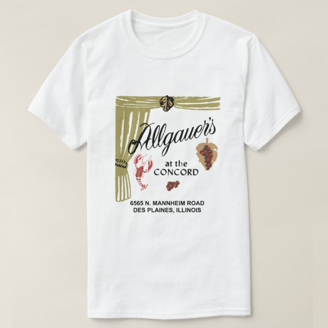 Camiseta Allgauer's no Concord, Des Plaines, IL (Frente do Design)