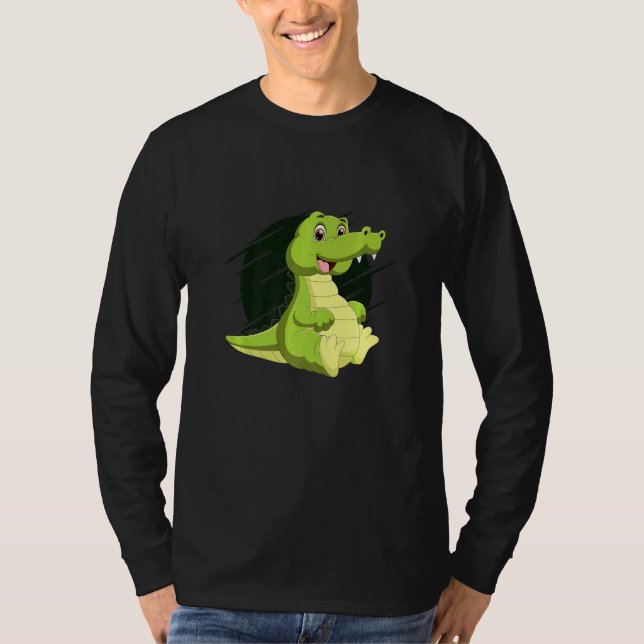 Camiseta Alligador-Cinto Répteis Zoológico Pôs Crocodilo (Frente)