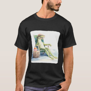 Camiseta Alligador Com Uma Cadeira De Banho-Do-Sol