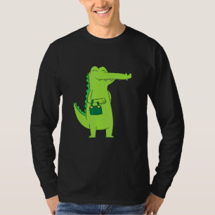 Camiseta Alligador De Corte Com Crocodilo De Saco Com Alça