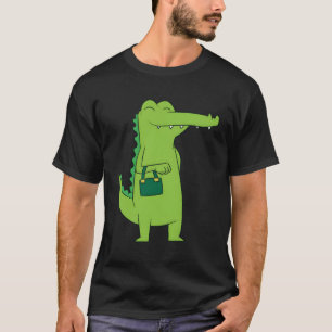 Camiseta Alligador De Corte Com Crocodilo De Saco Com Alça